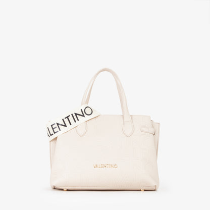 Sac à main femme écru embossé logo bandoulière incluse