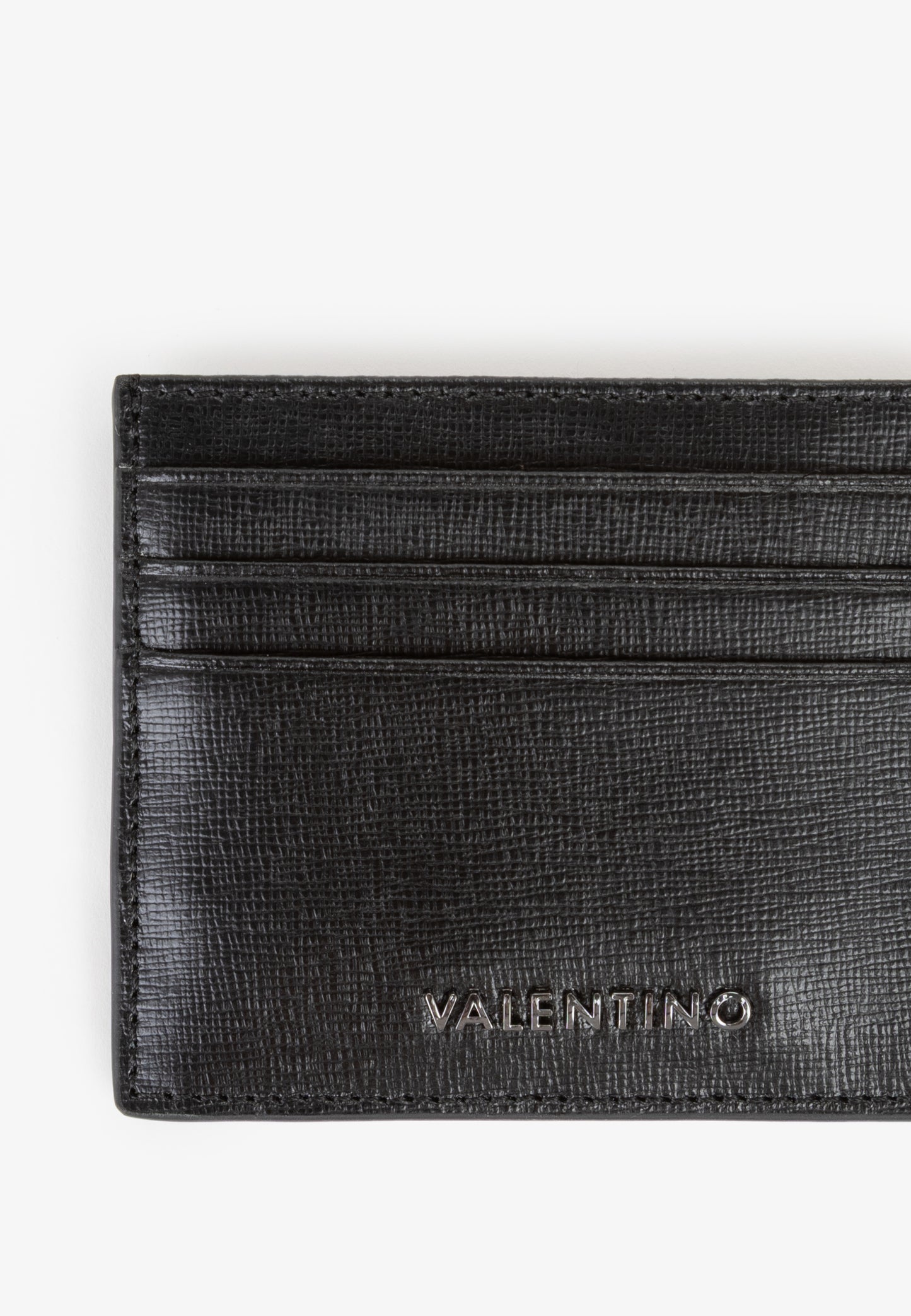 Porte-cartes homme cuir noir lisse finition élégante