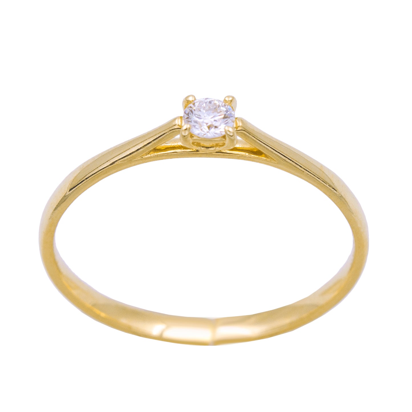 BAGUE OR 9 CARATS - DIAMANT 0.110 CT