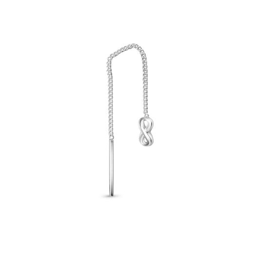 Boucles d'oreilles femme argent 925 rhodié pendante infini