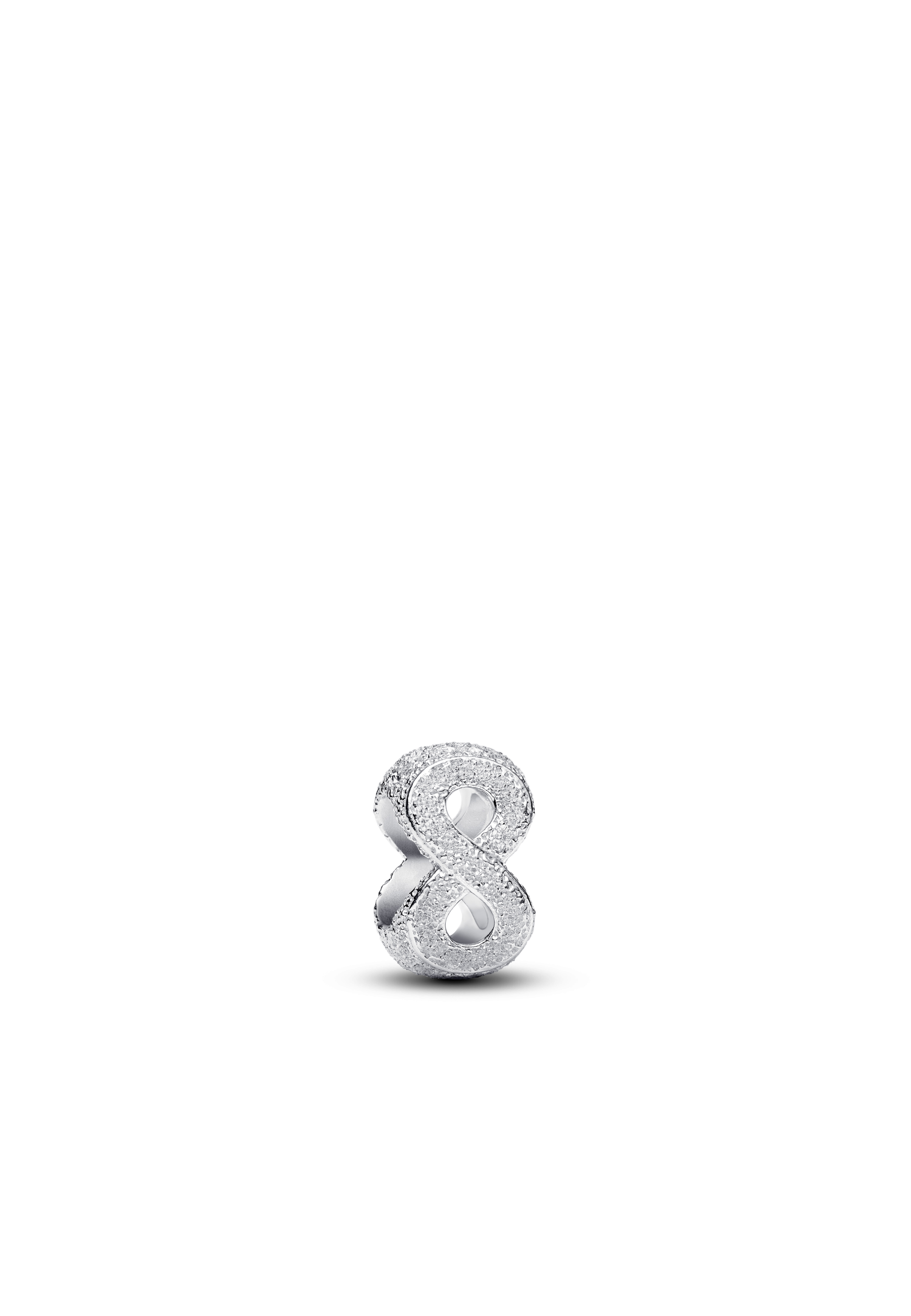 Mini breloque texturée symbole de l'infini