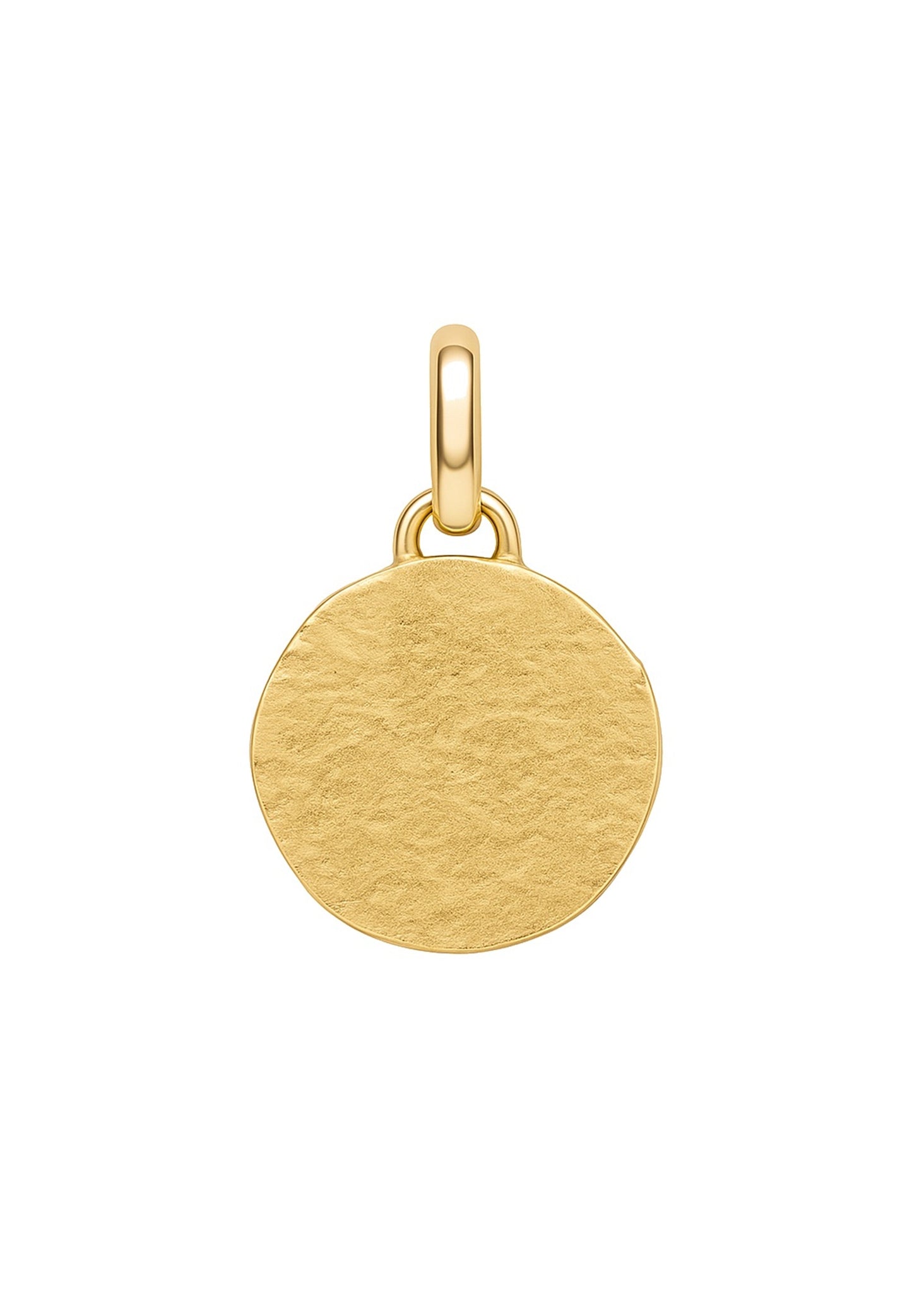 Charm pendentif métal doré médaillon épi de blé zirkonia