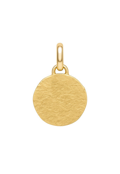 Charm pendentif métal doré médaillon épi de blé zirkonia