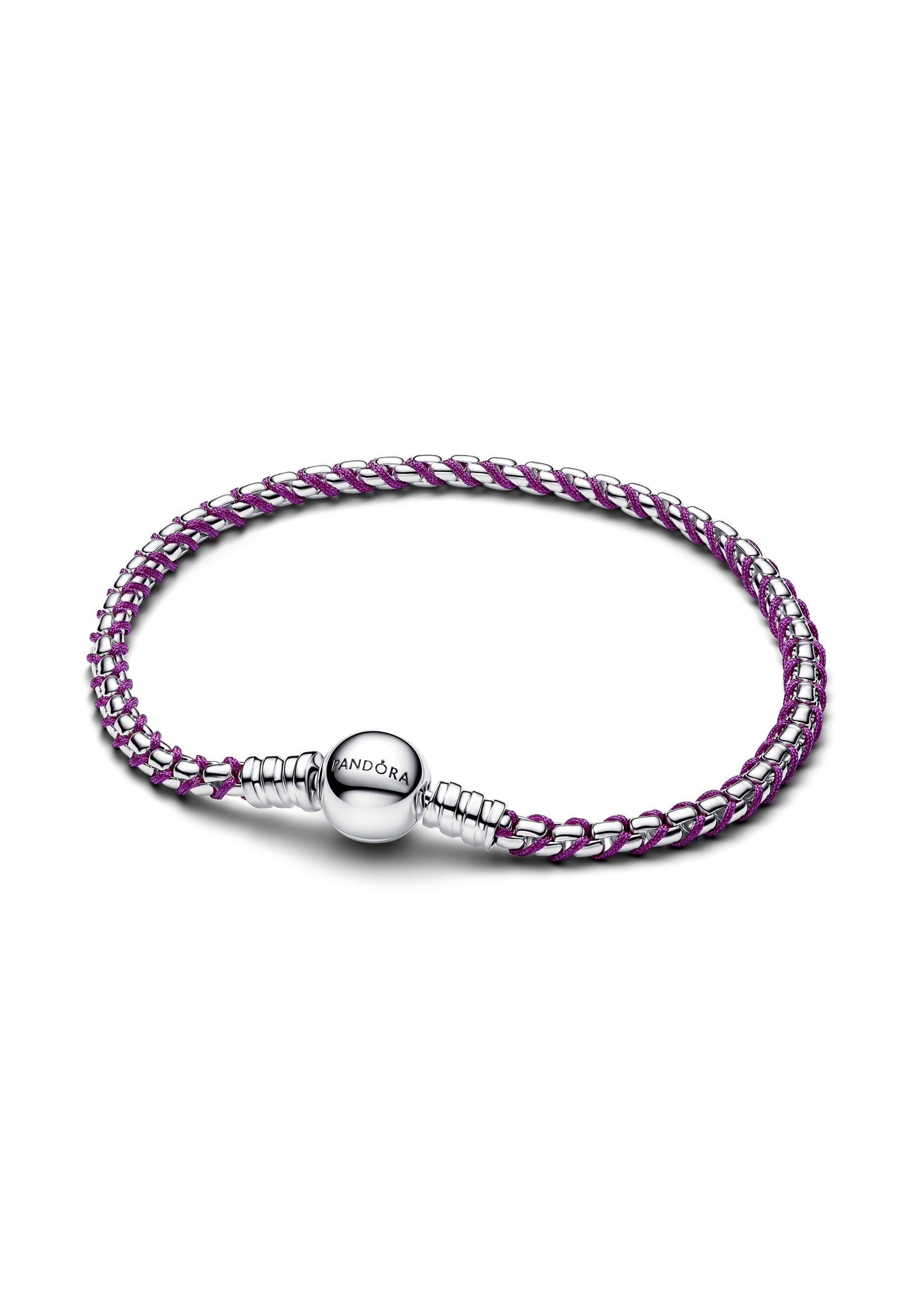 Bracelet à maillons en cordon violet