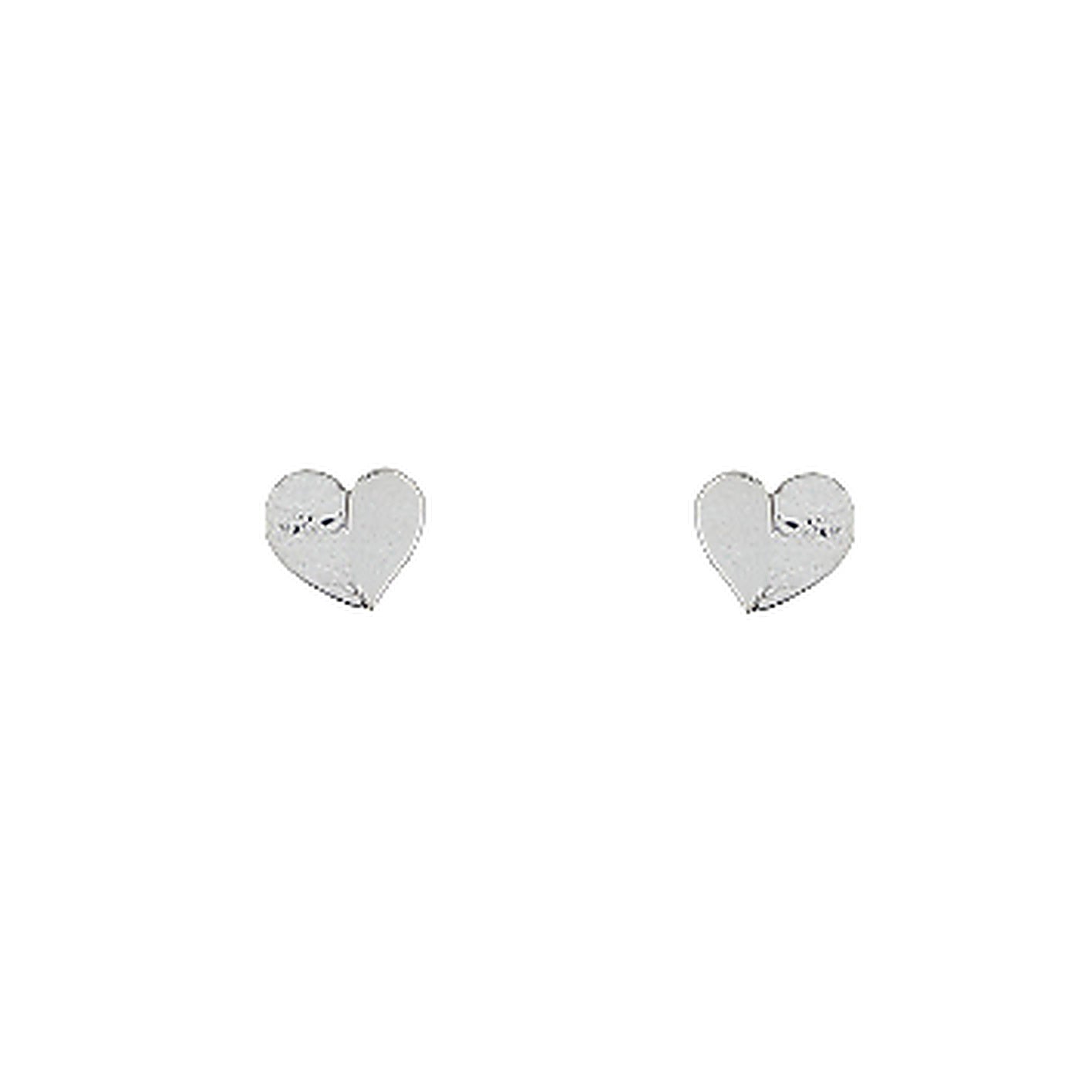 Boucles d'oreilles femme argent 925 rhodié motif cœur