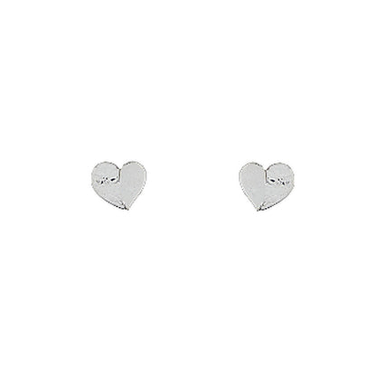 Boucles d'oreilles femme argent 925 rhodié motif cœur