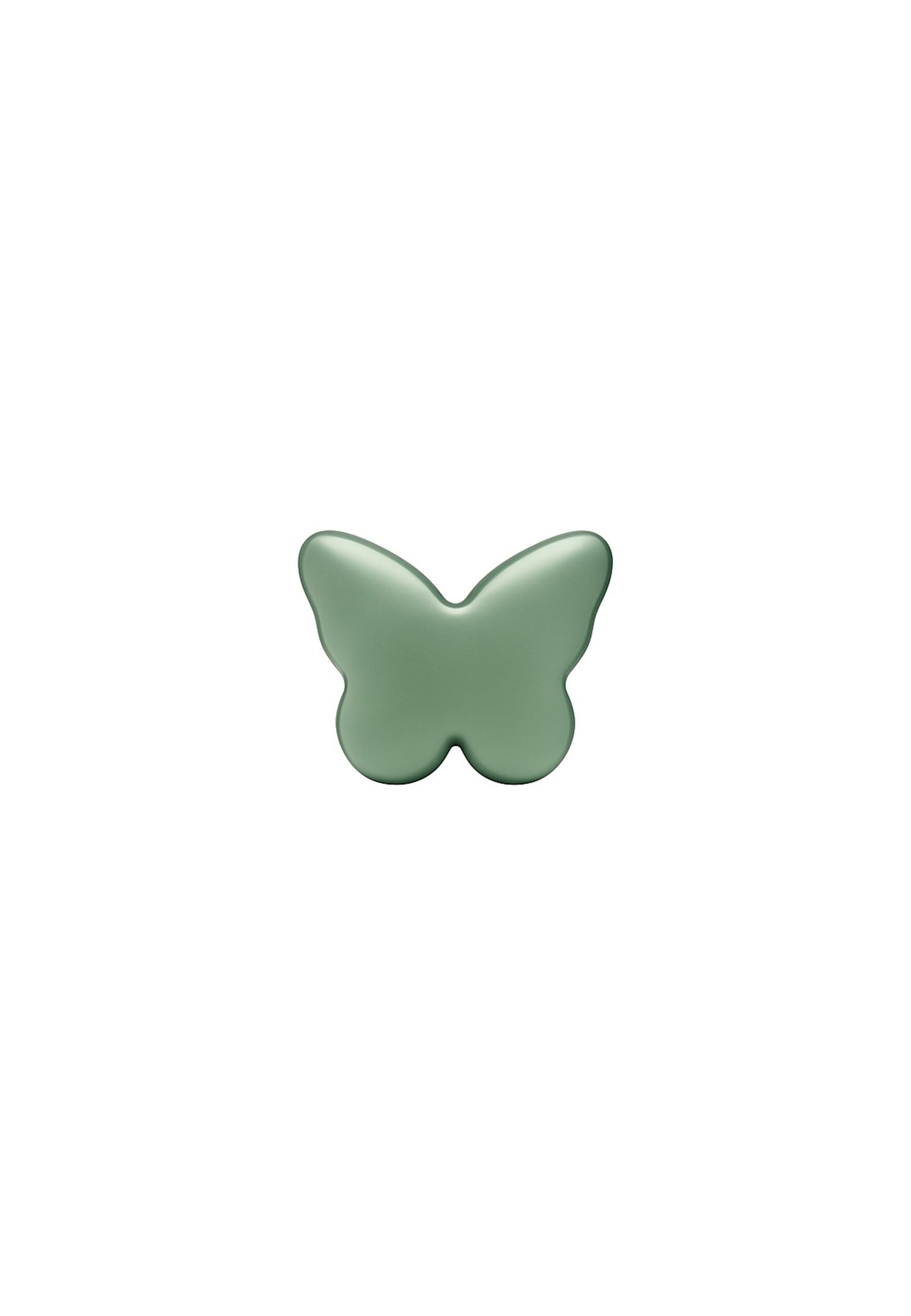 Charm papillon vert menthe finition lisse et brillante