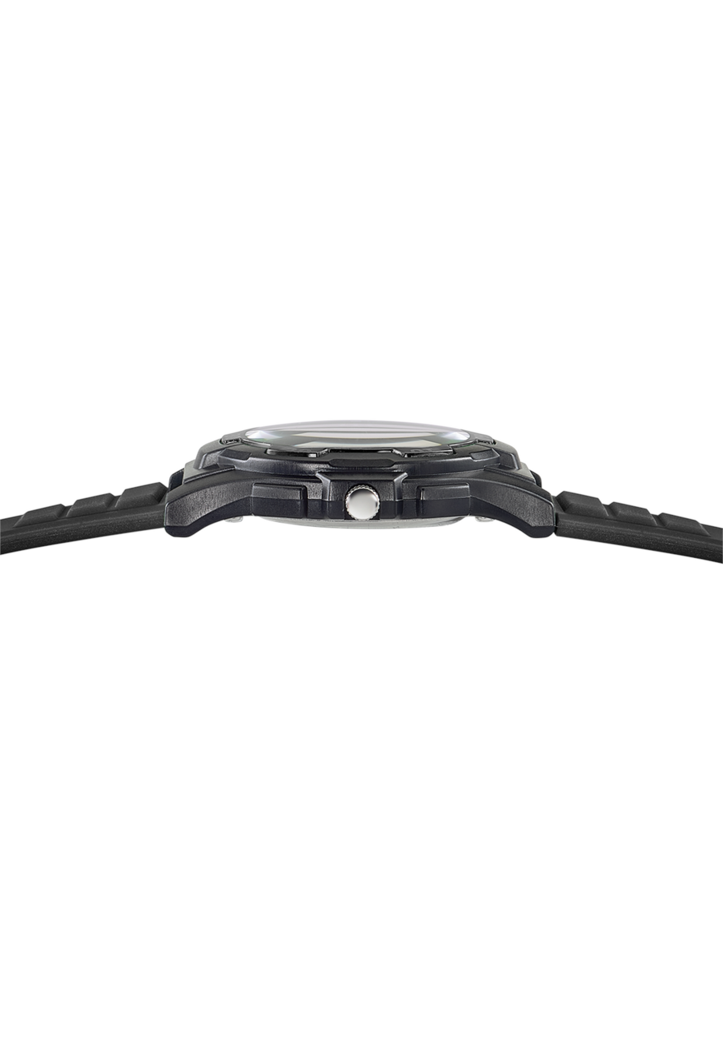 MONTRE NOIR, BRACELET CAOUTCHOUC, HOMME