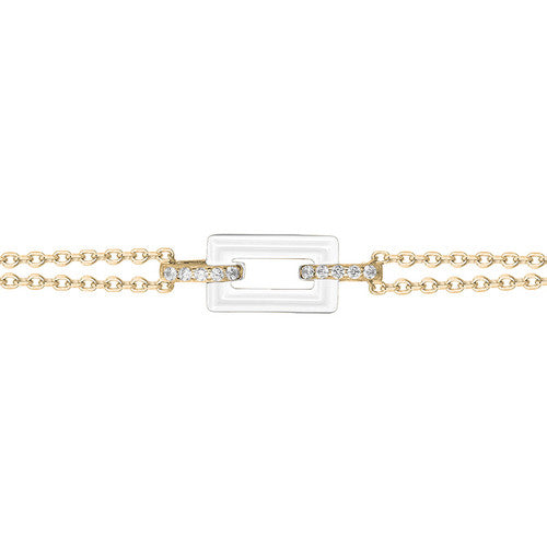 BRACELET PLAQUE - CERAMQIUE BLANCHE - ZIRCONIA