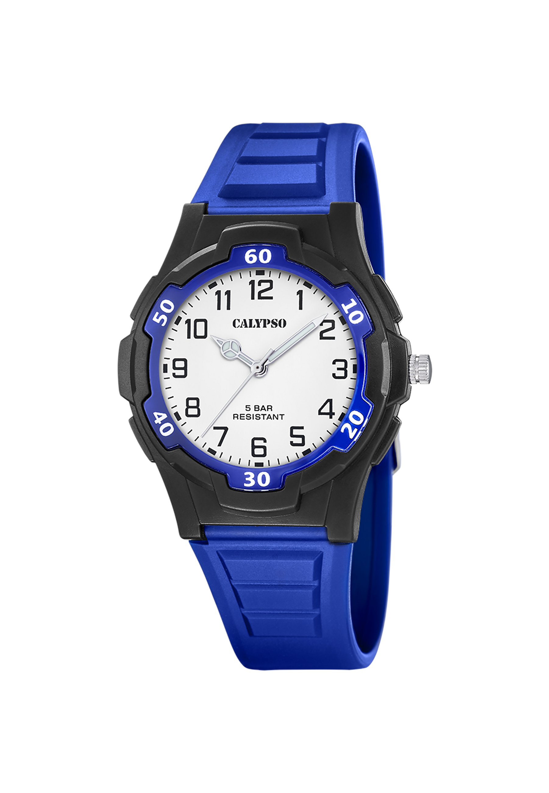 MONTRE BLEU, BRACELET CAOUTCHOUC, HOMME
