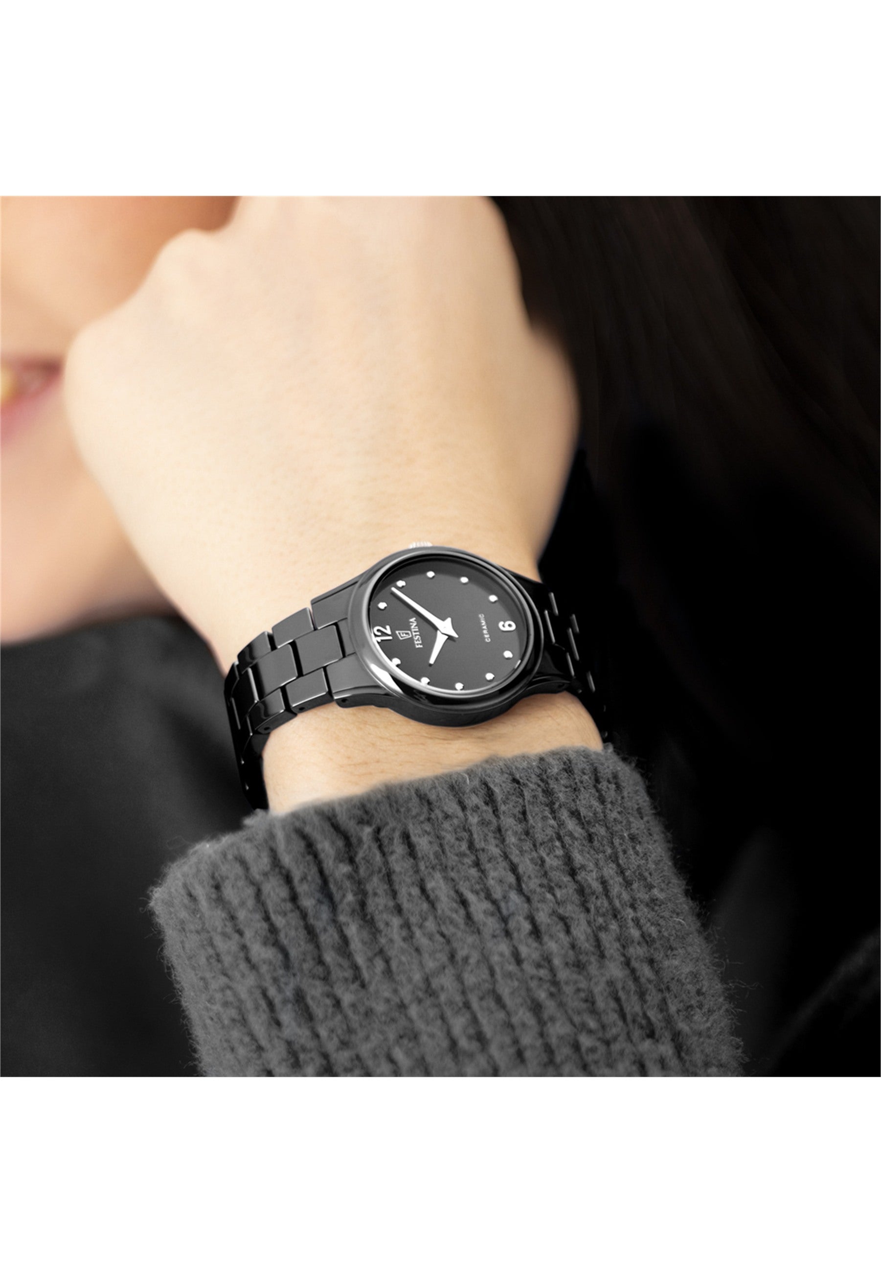 MONTRE FEMME CERAMIQUE, NOIR