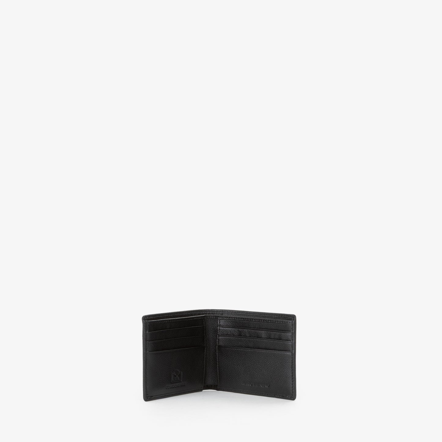 Portefeuille homme cuir grainé noir bifold élégant