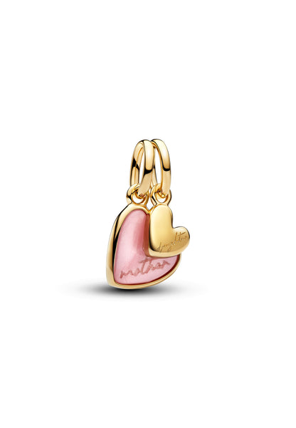 Charm pendante rose mère et fille séparable