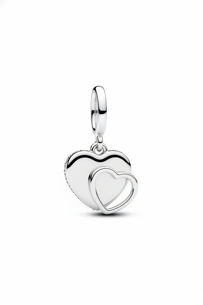 Magnifique Charm double pendante pour maman