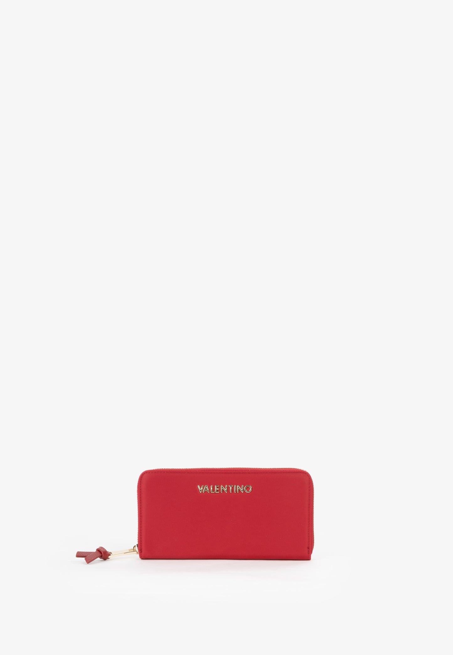 Portefeuille femme zippé rouge cerise élégant