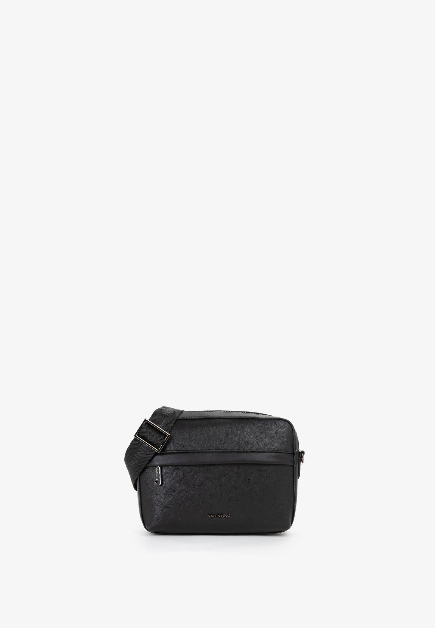 Sac bandoulière homme noir similicuir zip avant