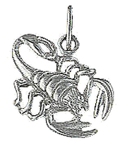 Pendentif zodiaque Scorpion argent rhodié 925 unisexe