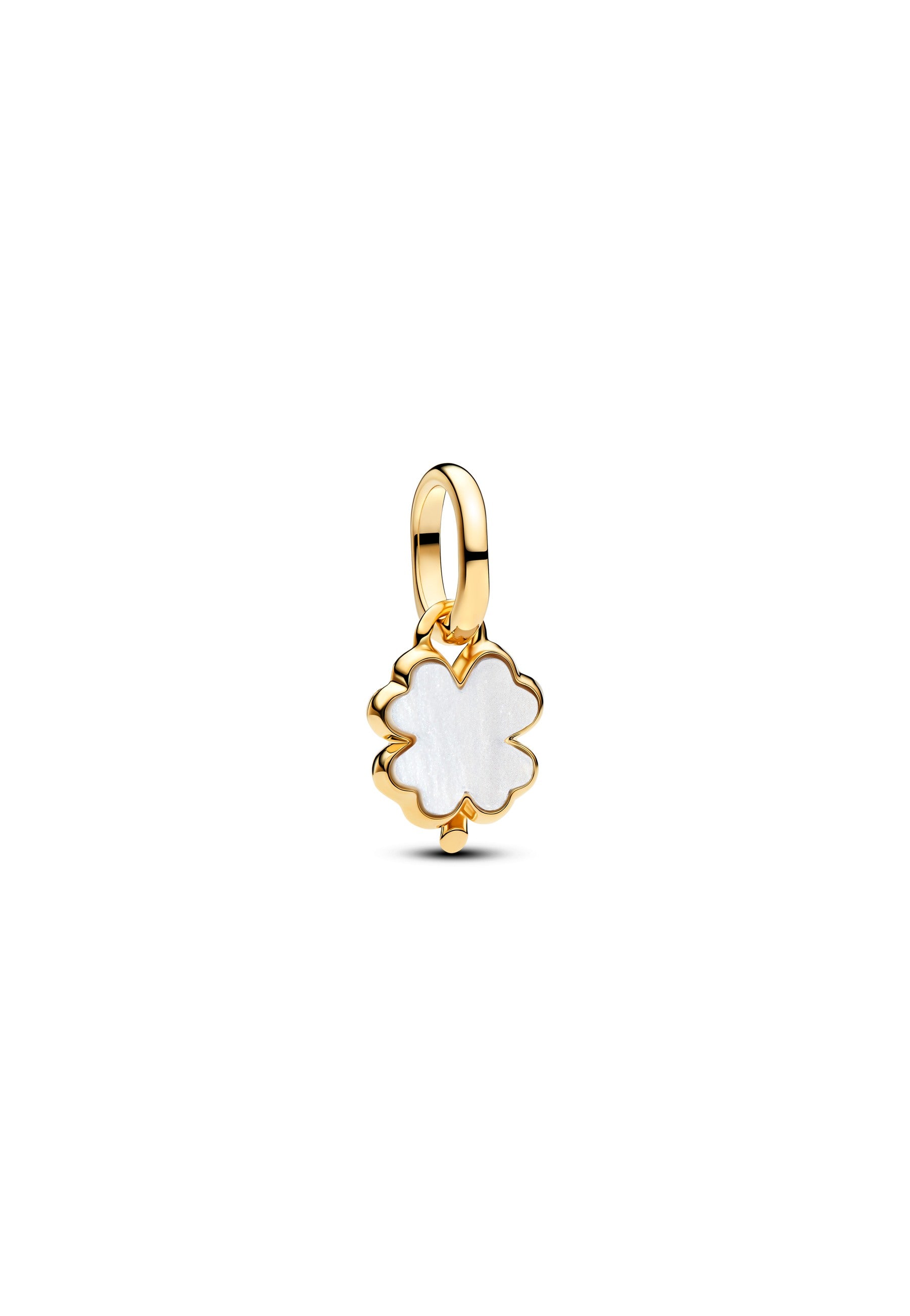 Charm trèfle blanc porte-bonheur
