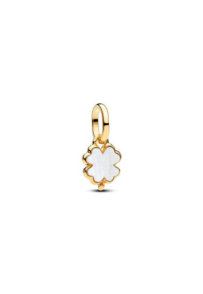 Charm trèfle blanc porte-bonheur