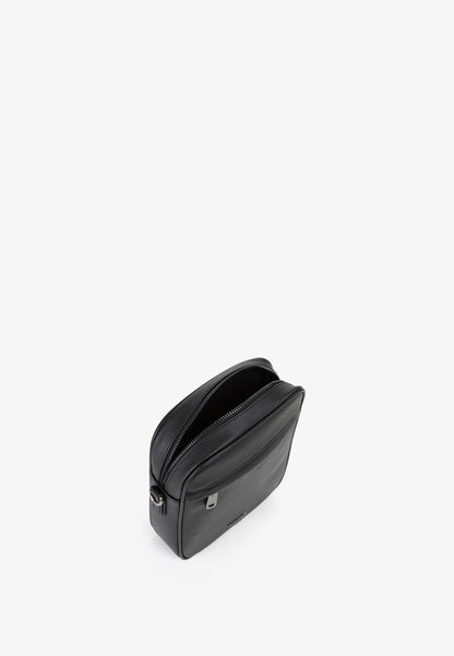 Sac reporter homme noir zippé bandoulière réglable