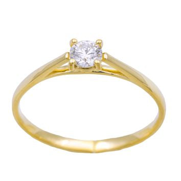 BAGUE OR 9 CARATS - DIAMANT 0.270 CT