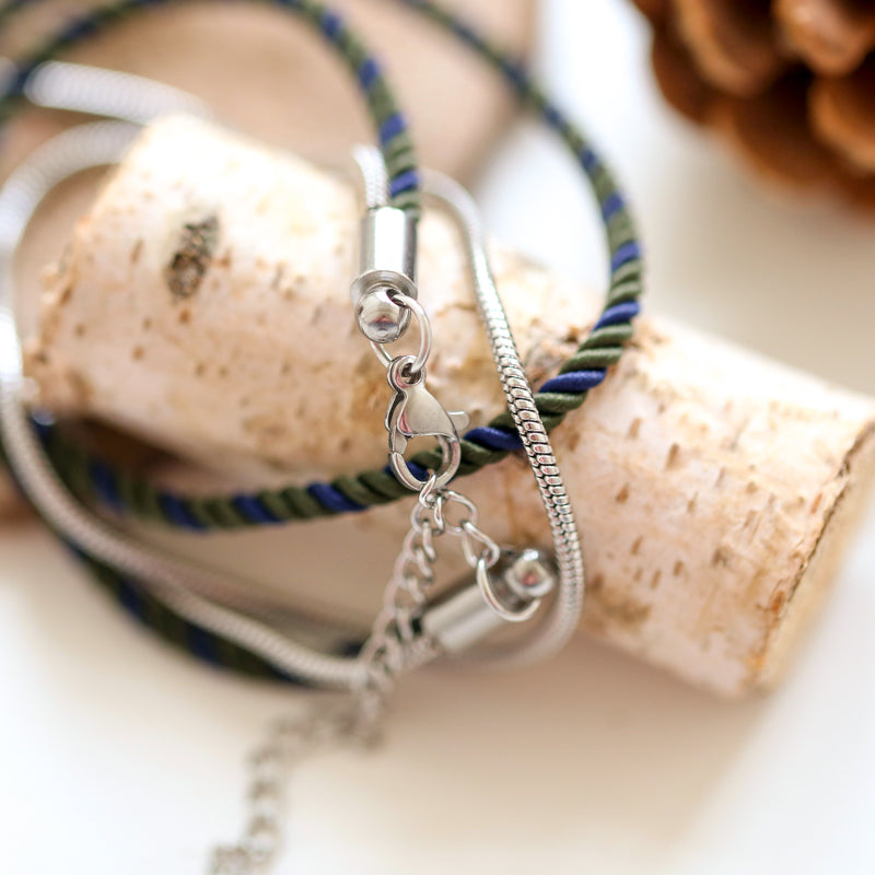 BRACELET HOMME   MARINE & KAKI