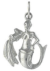 Pendentif argent rhodié signe zodiaque Verseau