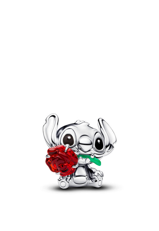 Breloque en verre de Murano Disney Stitch Rose