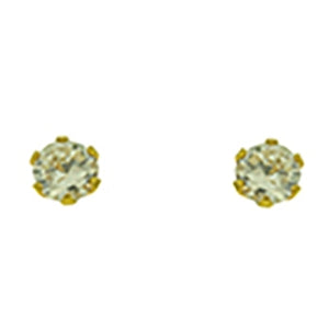 Clous d'oreilles femme or jaune 9 carats zirkonia