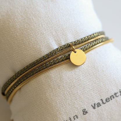 BRACELET FEMME PAILLETE   OLIVE