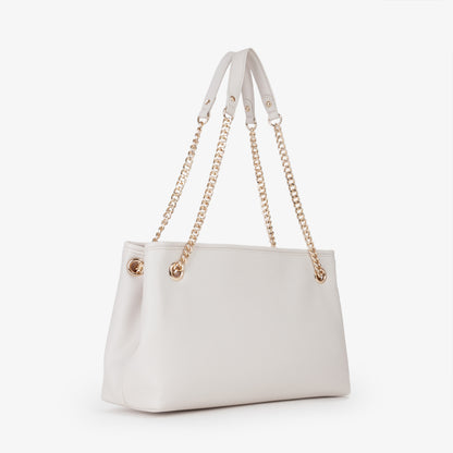 Sac à main femme écru chaînes dorées style élégant