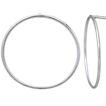 Boucles d'oreilles créoles femme argent rhodié 925