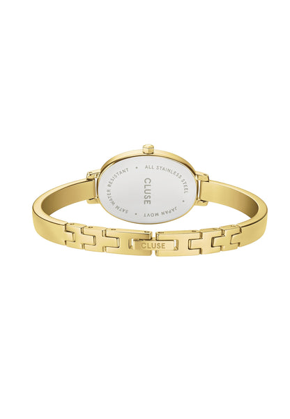 Montre L'Ovale Acier, Olive, Couleur Or