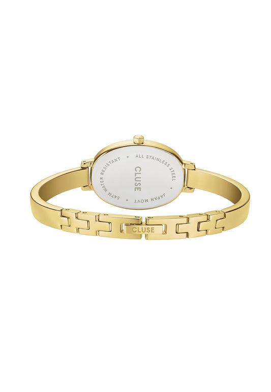 Montre L'Ovale Acier, Olive, Couleur Or