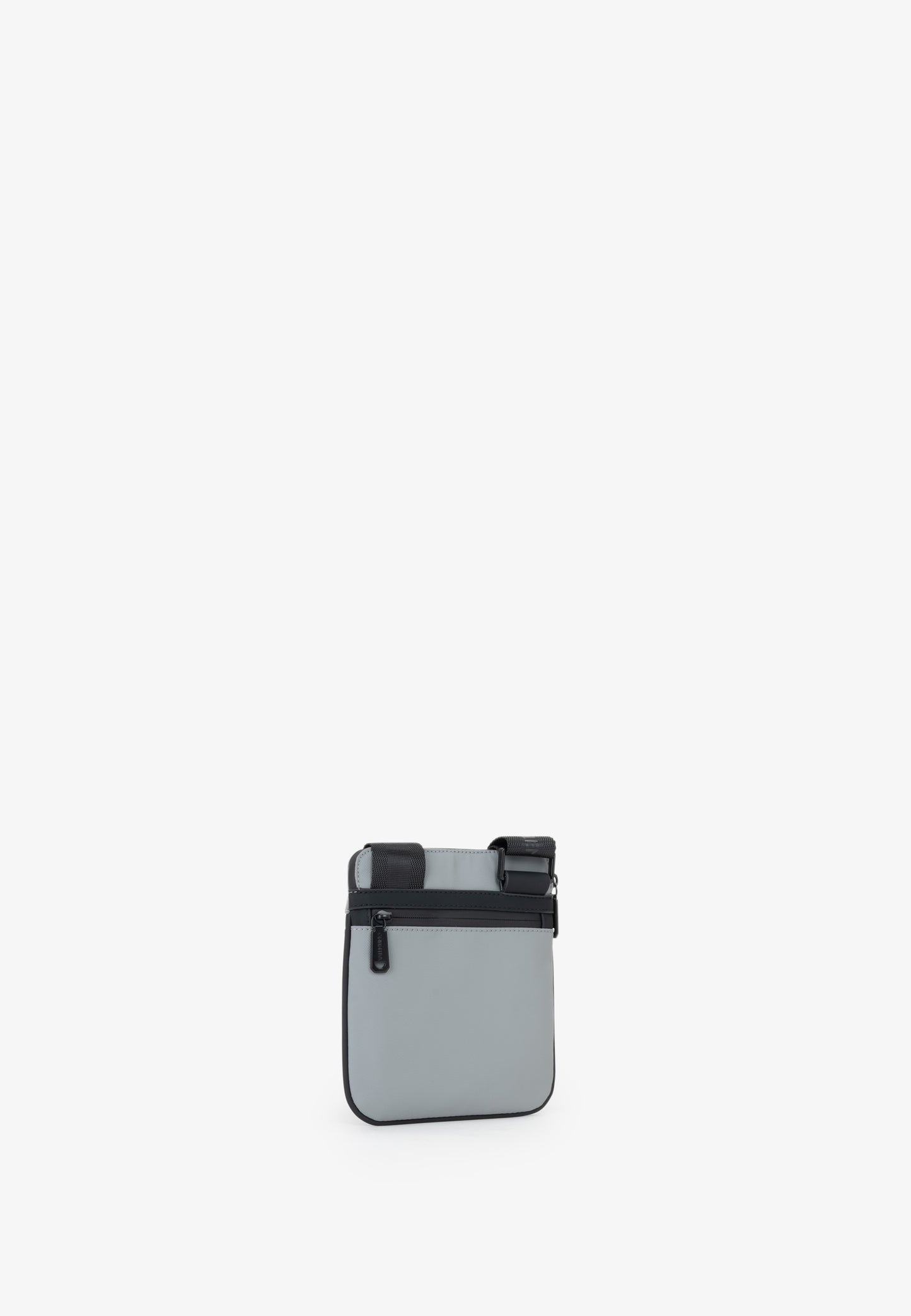 Sac bandoulière homme gris compact fermeture zippée