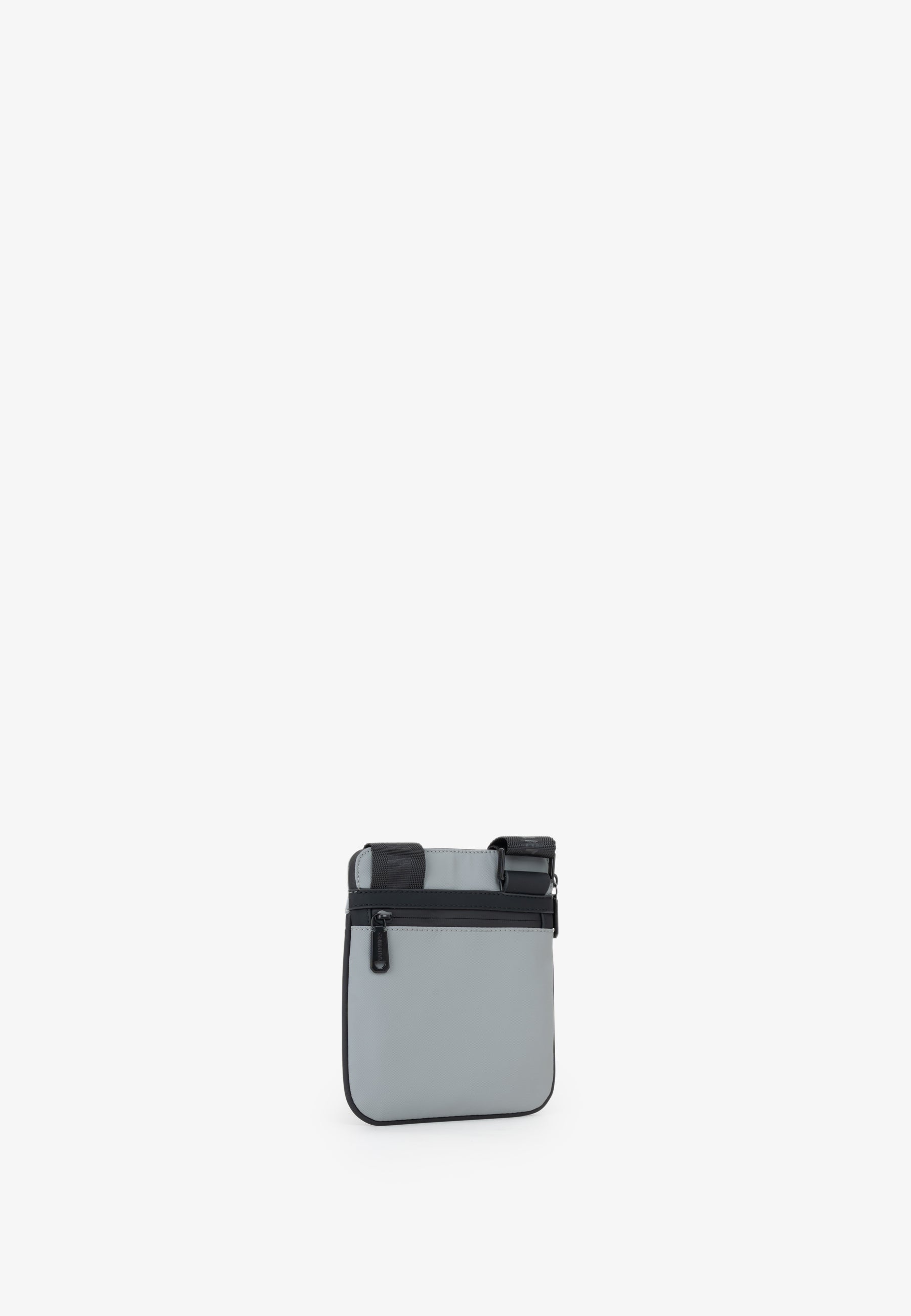 Sac bandoulière homme gris compact fermeture zippée