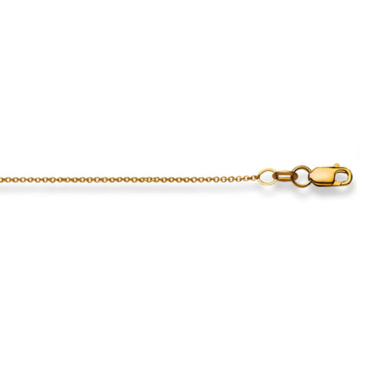 Collier chaîne forçat rond or jaune 18 carats 42 cm