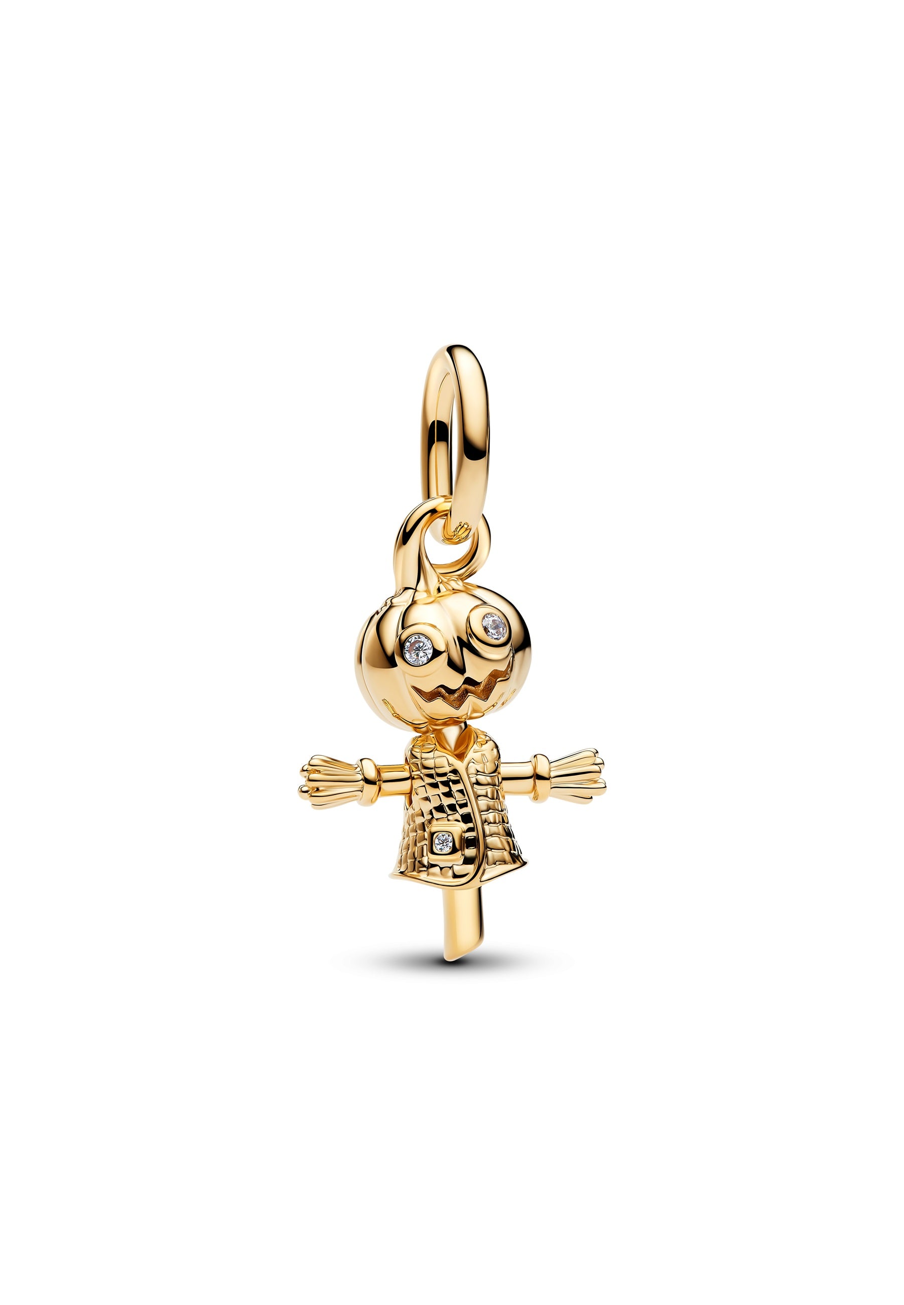 Charm pendentif métal doré épouvantail zirkonia
