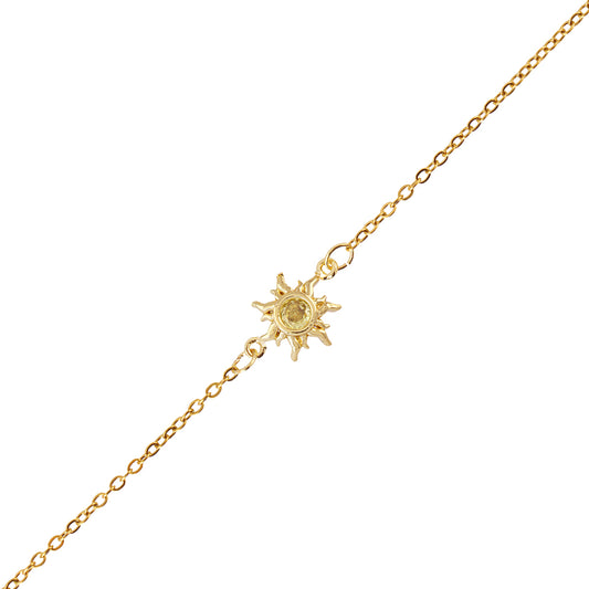 BRACELET - ACIER DORE - ZIRCONIA - SOLEIL