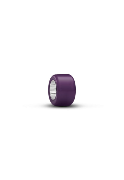 Charm verre de Murano violet argent 925