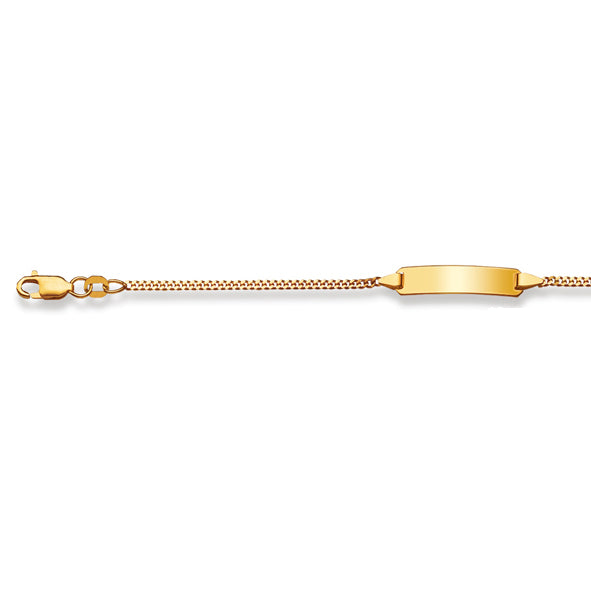 Bracelet identité bébé or jaune 18 carats 14 cm