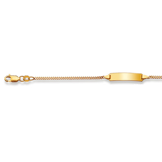 Bracelet identité bébé or jaune 18 carats 14 cm
