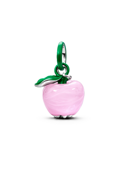 Charm de pomme rose de Murano