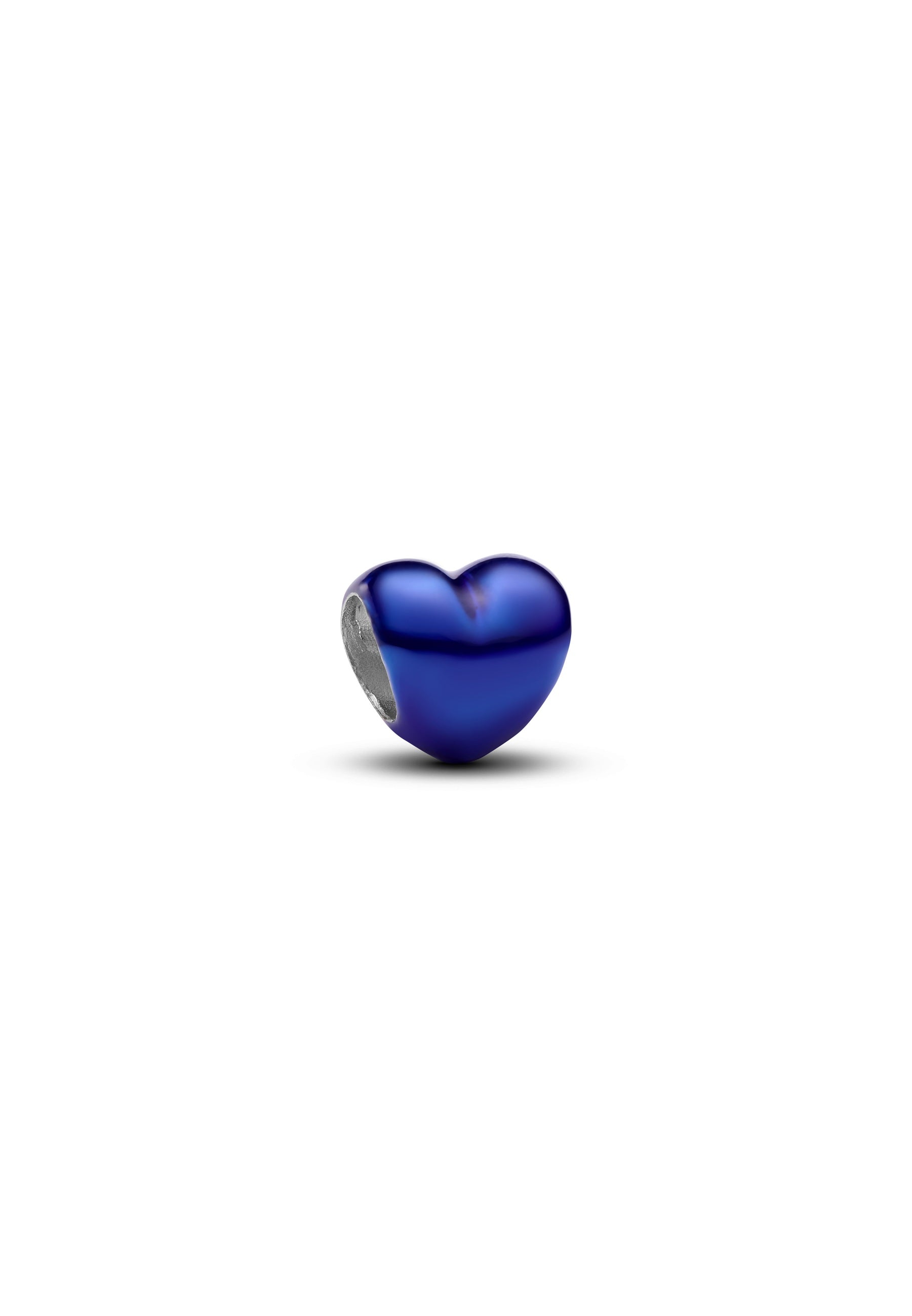 Charm cœur bleu en argent 925 et émail