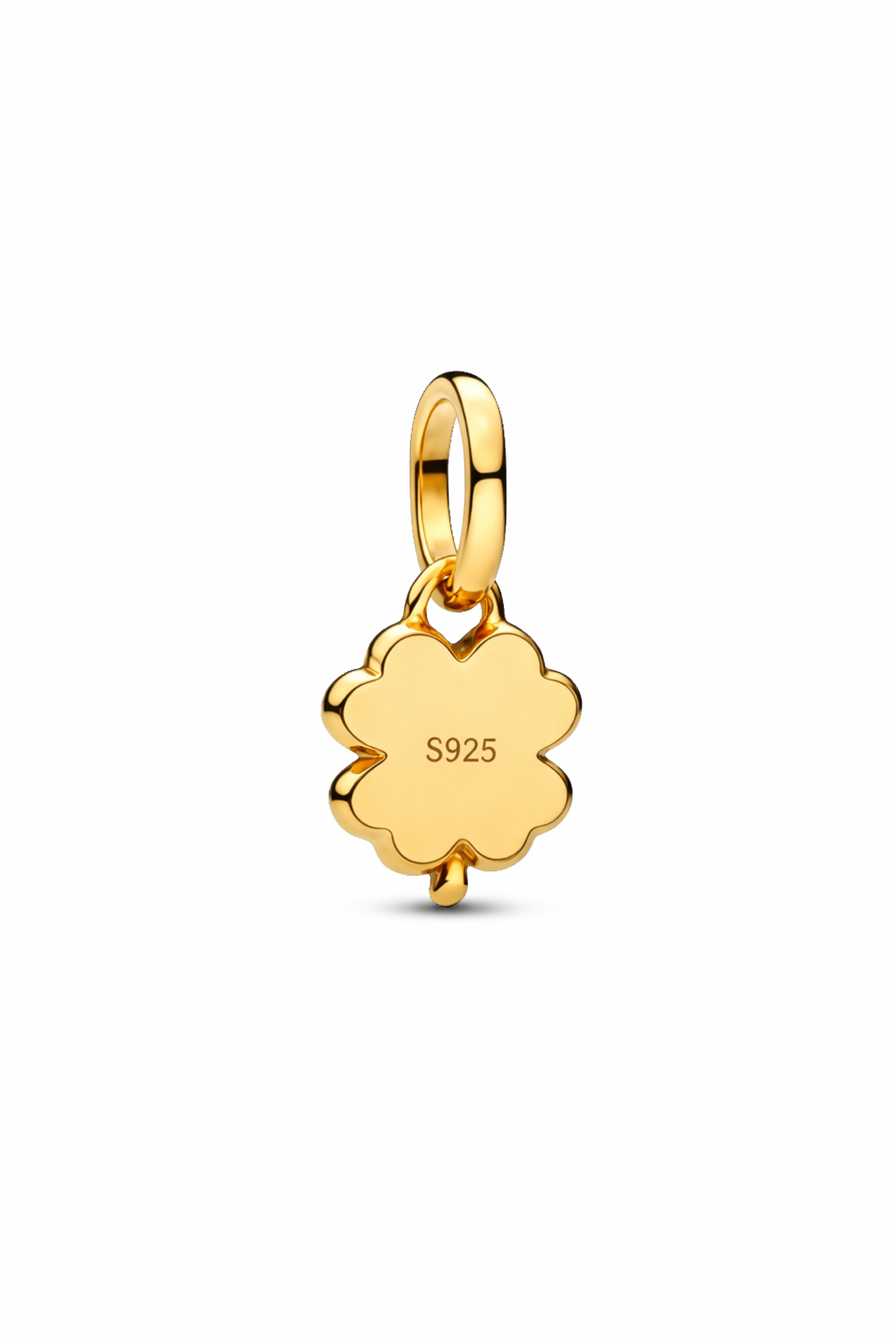 Charm trèfle blanc porte-bonheur