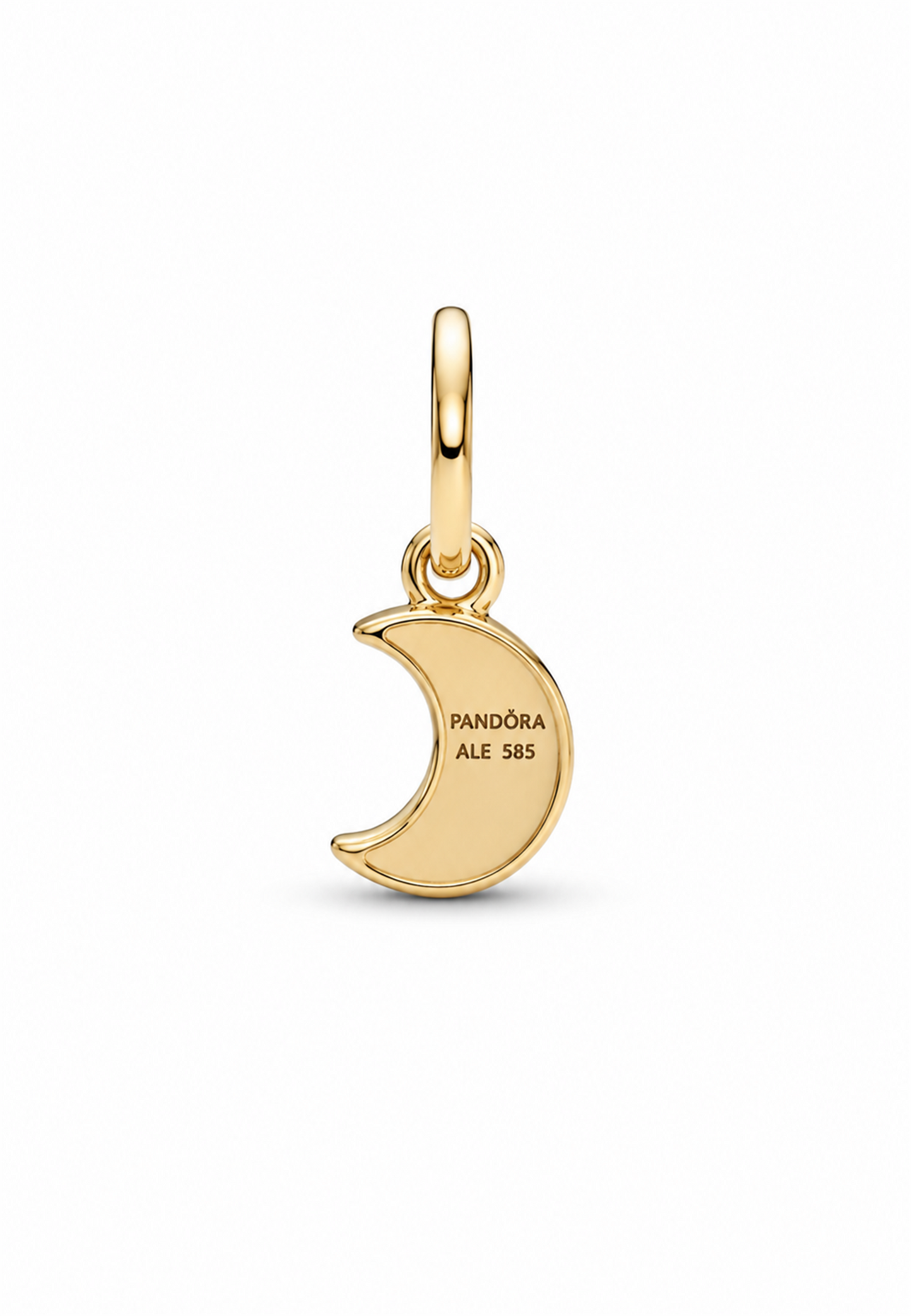 Mini pendentif en forme de croissant de lune blanc