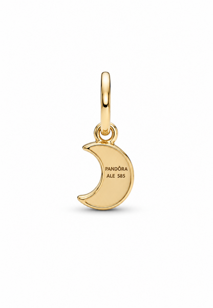 Mini pendentif en forme de croissant de lune blanc