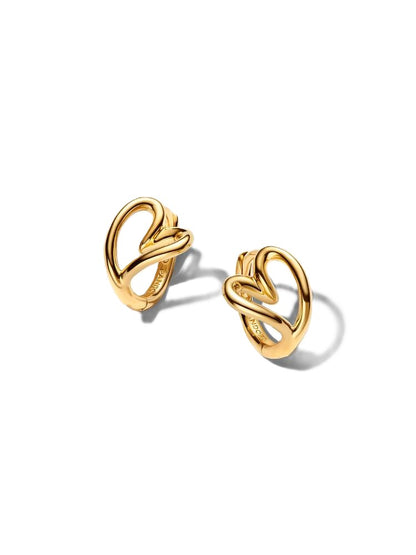 Boucles d'oreilles créoles en forme de cœur aux formes organiques
