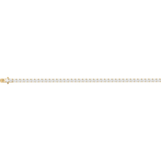 Bracelet femme plaqué or jaune rivière zirconia 17 cm