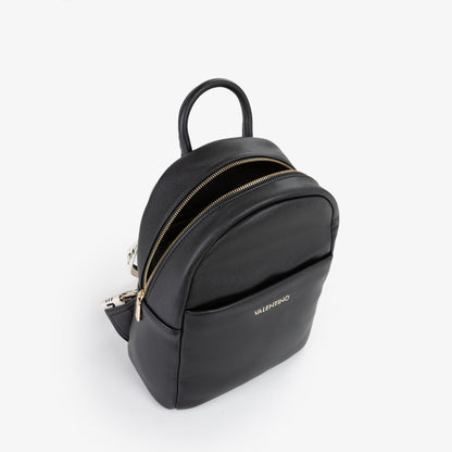 Sac à dos femme similicuir noir zippé élégant